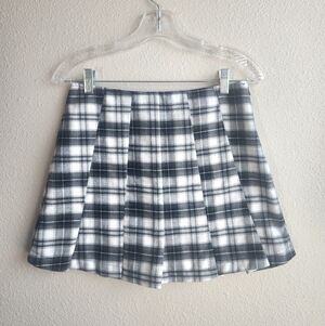 Forever 21, Plaid Skirt, Black, White, Nwot, Size M
